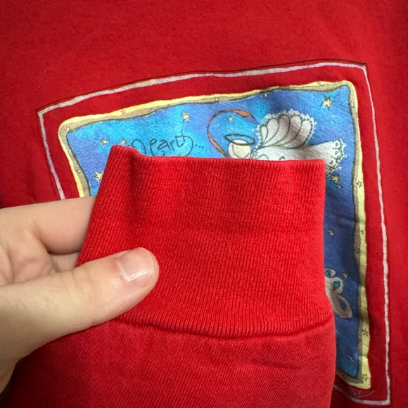 Vintage Fruit of the Loom Crewneck Peace on Earth Christmas Sweatshirt - Picture 5 of 9